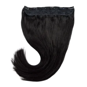 One-piece clip-in Schwarz/Braun